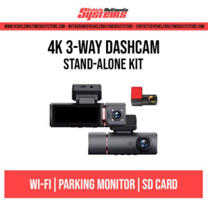 4K 3-Way Dashcam | Wi-Fi | 24h Parking Monitor