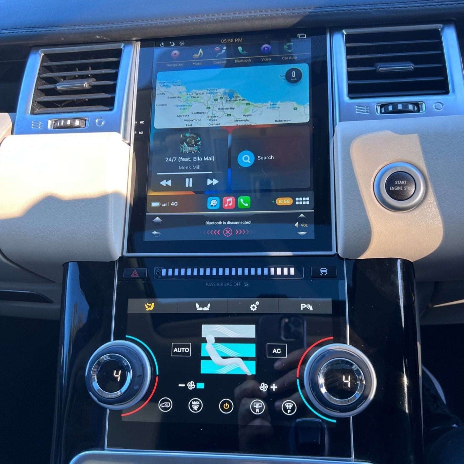 Range Rover Sport | 2010-2013 | Android Screen + AC Panel | Tesla Style - Image 2