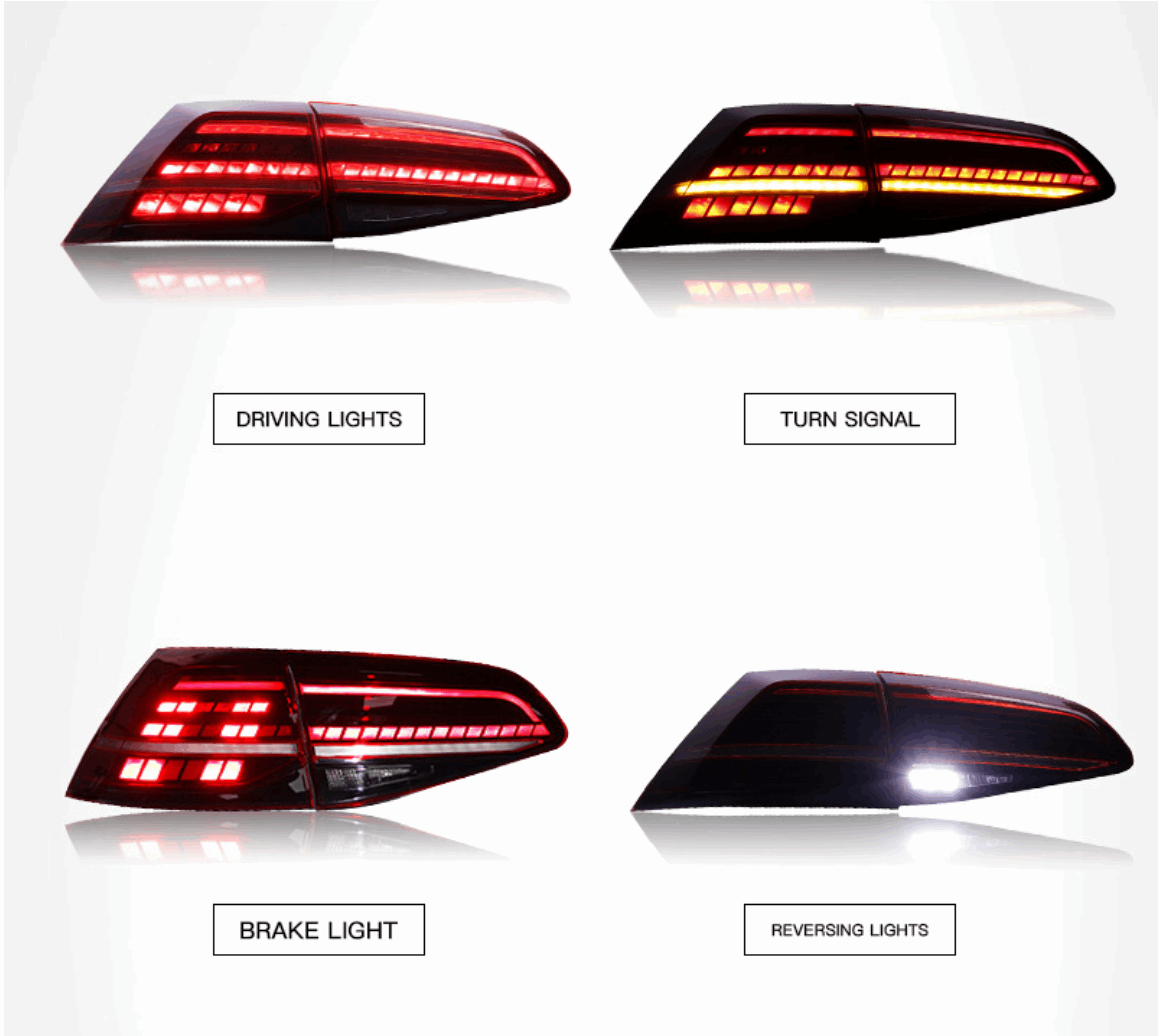 Volkswagen Golf | MK 7 MK 7.5 (2013-2020) | OEM R STYLE LED TAILLIGHTS - Image 7
