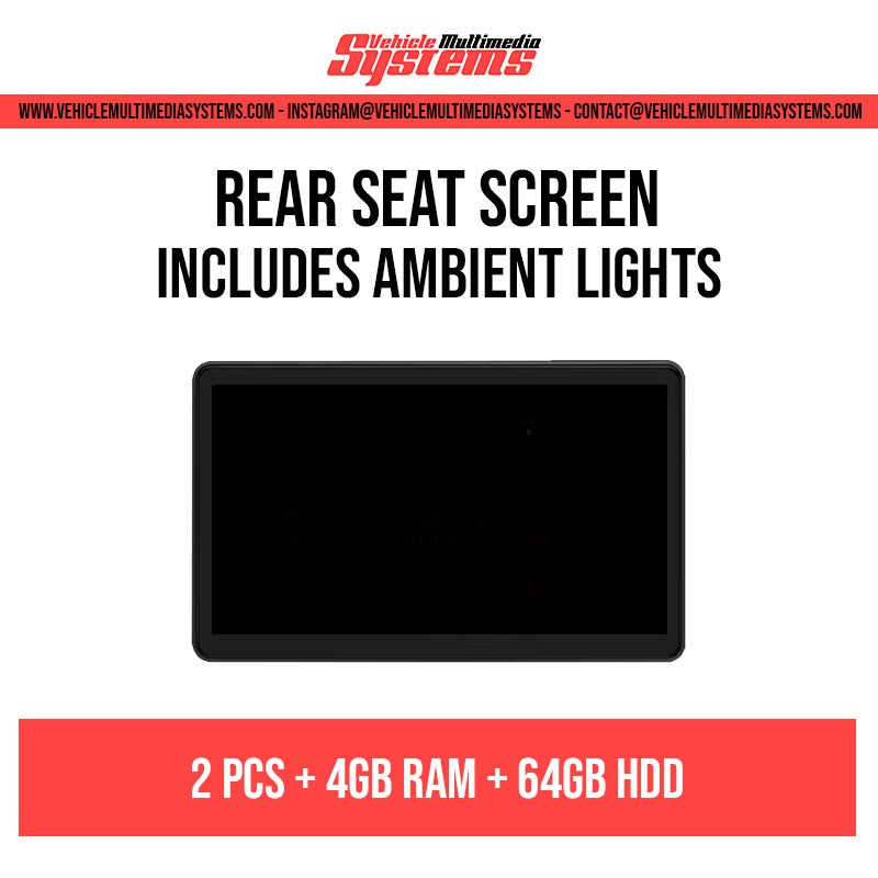 Android Headrest Screen | Ambient Lights | Rear Seat Entertainment