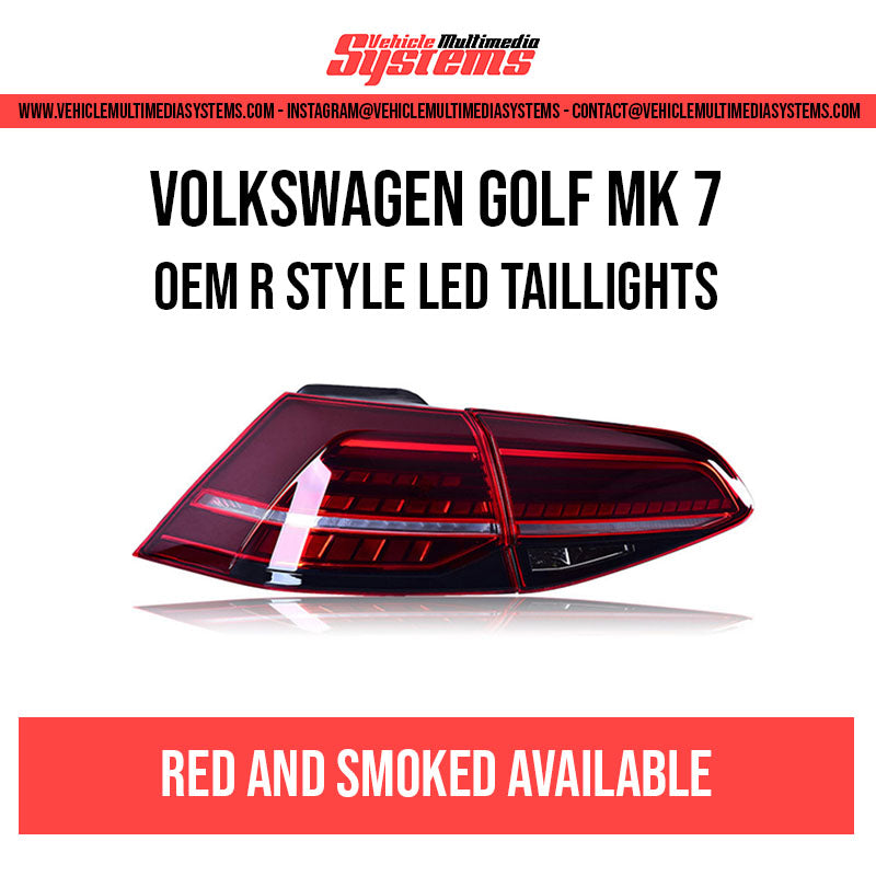 Volkswagen Golf | MK 7 MK 7.5 (2013-2020) | OEM R STYLE LED TAILLIGHTS
